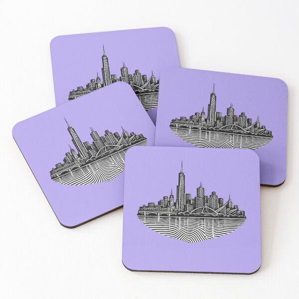 Item preview, Melbourne Fingerprint Skyline | Modern City Print | Minimalist Urban Art | City Identity Wall Art | City Prints Series designed and sold by Dream Circuit .