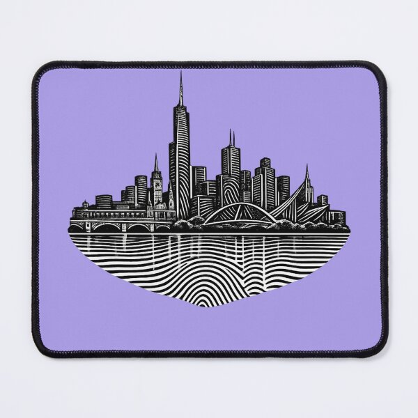 Item preview, Melbourne Fingerprint Skyline | Modern City Print | Minimalist Urban Art | City Identity Wall Art | City Prints Series designed and sold by Dream Circuit .