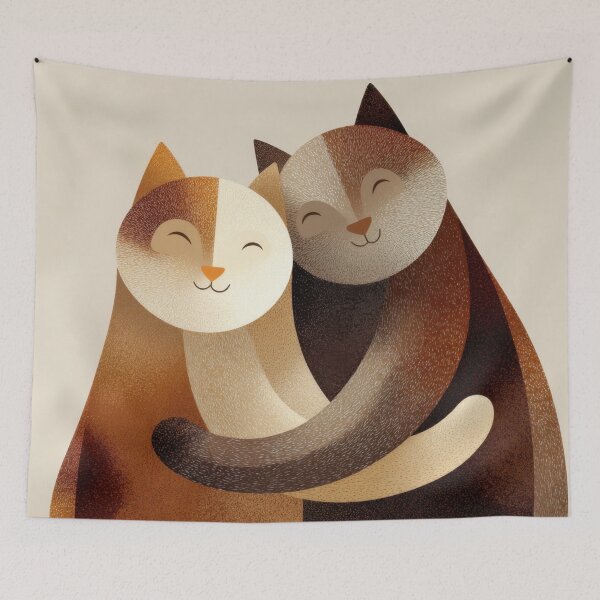 Item preview, Cats embracing warmly designed and sold by anytka.