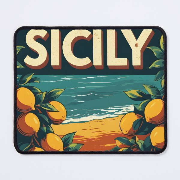 Item preview, Sicily Mount Etna Fashion Italy Vintage Travel Poster Italy History sicilia designed and sold by MapSoul.