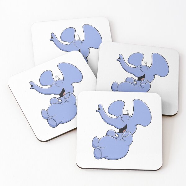 Item preview, Elephant Cartoon Illustration Cute Laughing Elephant Character Design for Kids and Animal Lovers designed and sold by RickE.