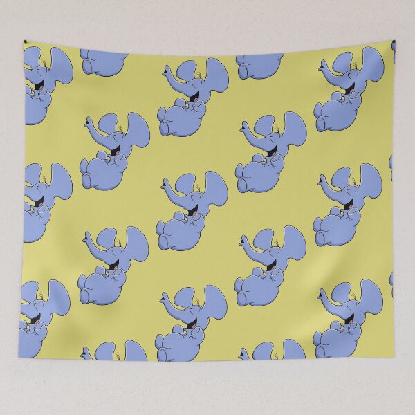 Item preview, Elephant Cartoon Illustration Cute Laughing Elephant Character Design for Kids and Animal Lovers designed and sold by RickE.