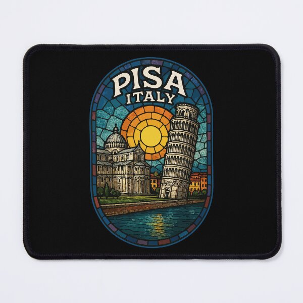 Item preview, Pisa Italy Stained Glass Art Travel designed and sold by TomFrontierArt.