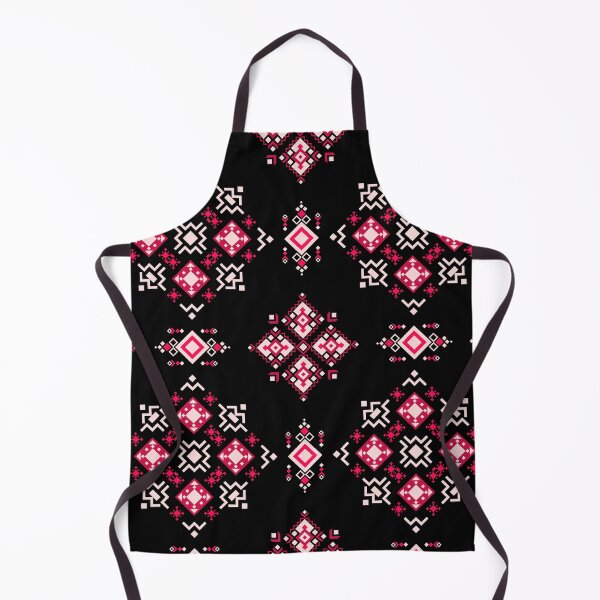 Item preview, Luxury tribal geometric pattern with ethnic folk ornament, modern boho rug design in black, red and pink color designed and sold by kasune-shop.