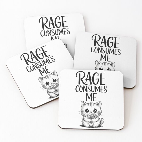 Item preview, Cute Cat Rage Consumes Me - This design is perfect for cat lovers with humor and introverts who hide chaos behind an adorable face.  designed and sold by ZyziowskyArt.