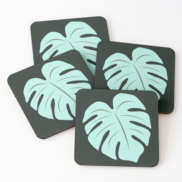 Item preview, Midnight Tropical Leaf - Minimalist Retro Night Jungle Art designed and sold by The Flat Lab.