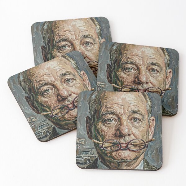 Item preview, The King of Deadpan: Bill Murray Spectacles Impasto Portrait designed and sold by Art's Diner.