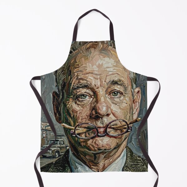 Item preview, The King of Deadpan: Bill Murray Spectacles Impasto Portrait designed and sold by Art's Diner.