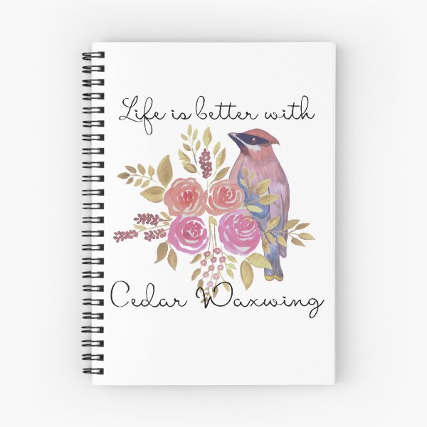 Item preview, Cedar Waxwing with Floral Bouquet – Vintage Botanical Bird designed and sold by ArcticFoxStudio.