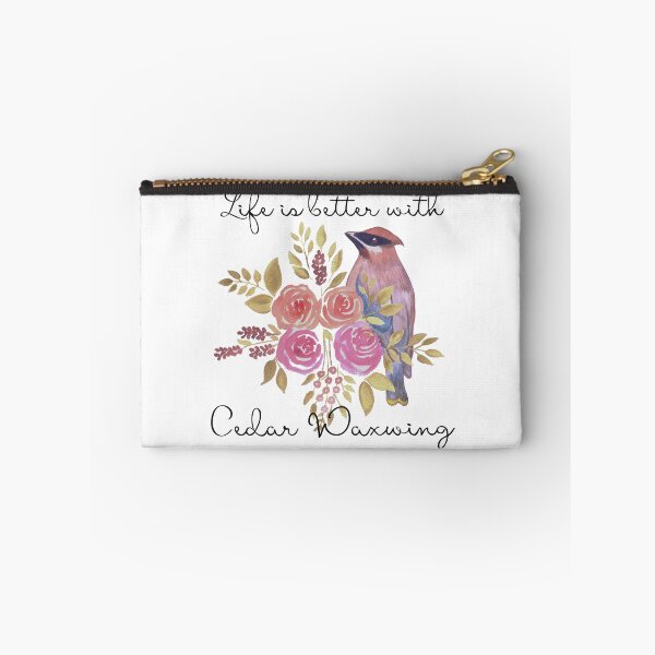 Item preview, Cedar Waxwing with Floral Bouquet – Vintage Botanical Bird designed and sold by ArcticFoxStudio.