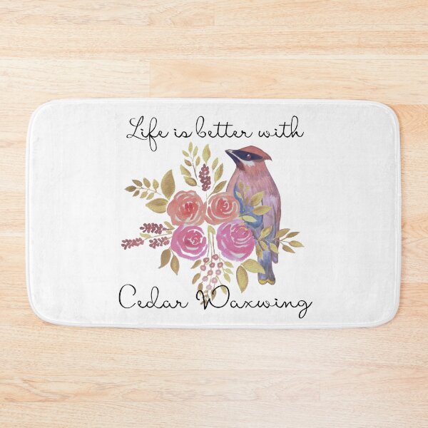 Item preview, Cedar Waxwing with Floral Bouquet – Vintage Botanical Bird designed and sold by ArcticFoxStudio.