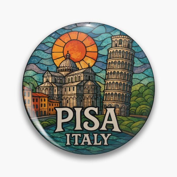 Item preview, Pisa Italy Stained Glass Travel designed and sold by TomFrontierArt.