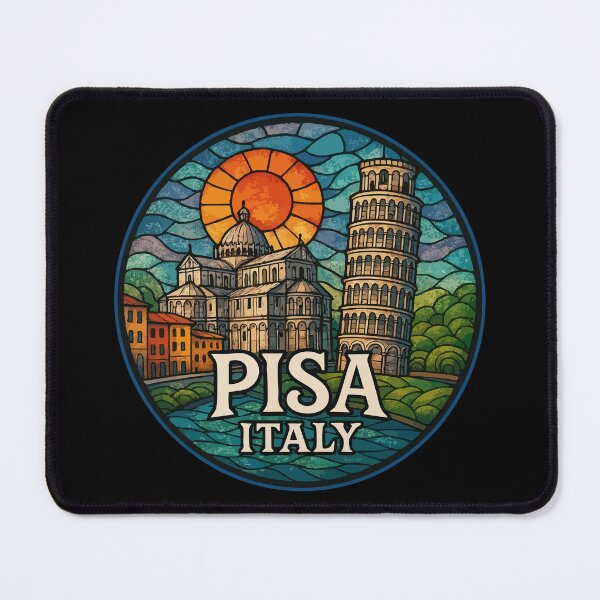 Item preview, Pisa Italy Stained Glass Travel designed and sold by TomFrontierArt.