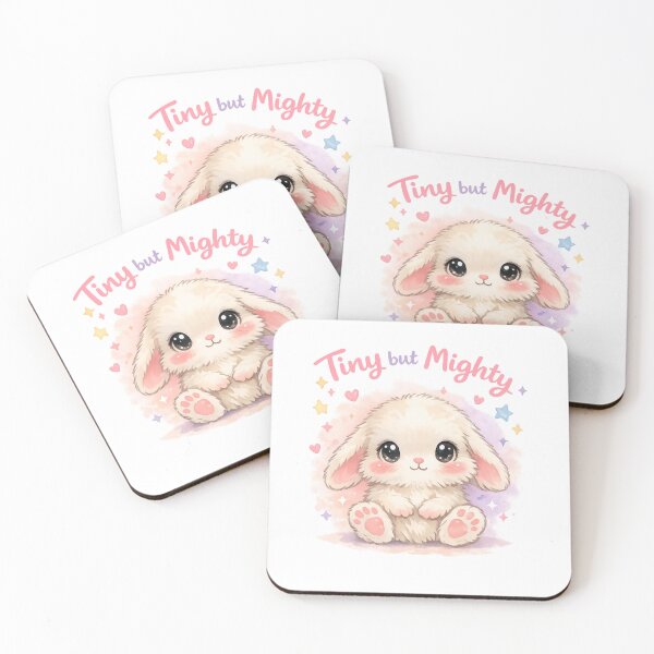 Item preview, Tiny but Mighty Bunny – Cute Pastel Watercolor Animal Illustration designed and sold by Nusha Creations.
