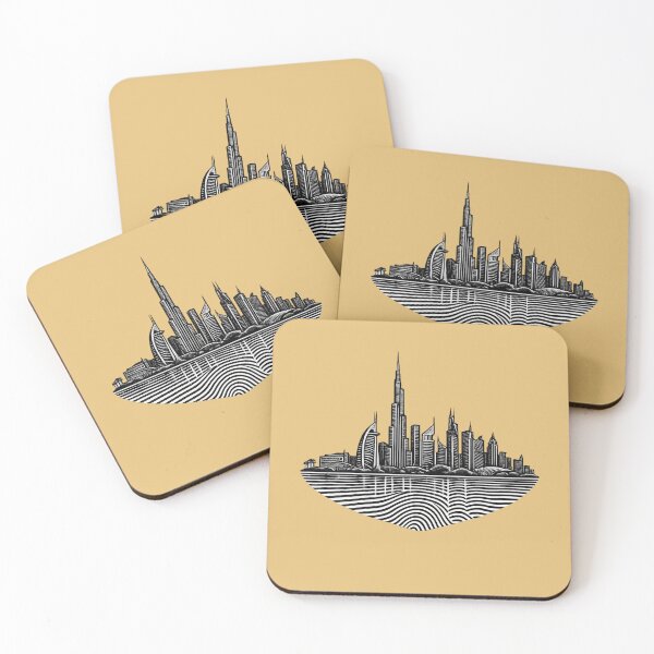 Item preview, Dubai Fingerprint Skyline | Modern City Print | Minimalist Urban Art | City Identity Wall Art | City Prints Series designed and sold by Dream Circuit .