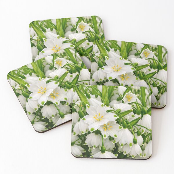 Item preview, White Spring Snowflake Flowers: Fresh Garden Leucojum designed and sold by Dreamy Armine Art.