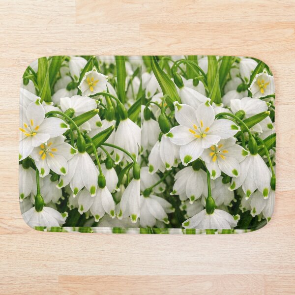 Item preview, Flores blancas de copo de nieve de primavera: Leucojum de jardín fresco designed and sold by Dreamy Armine Art.