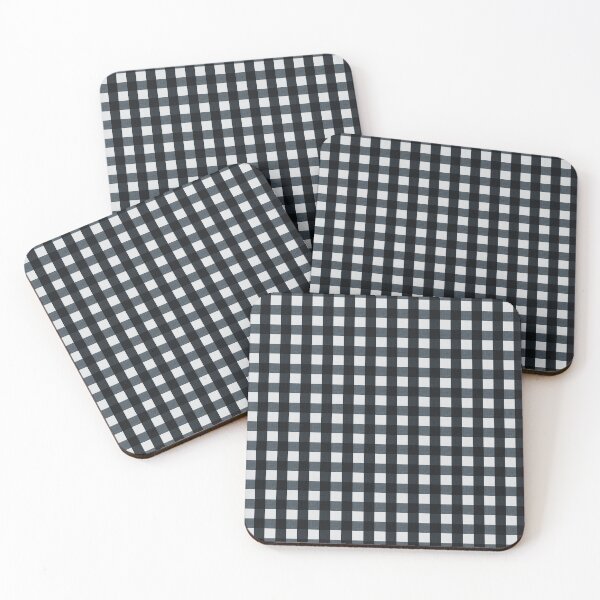 Item preview, Minimalist Black and Charcoal grey Gingham designed and sold by Zaya_art.