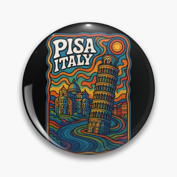Item preview, Pisa Italy Psychedelic Trippy Art Travel designed and sold by TomFrontierArt.
