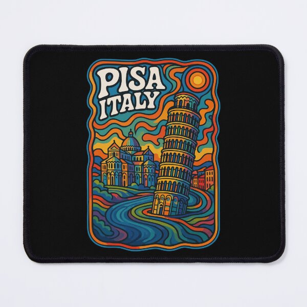Item preview, Pisa Italy Psychedelic Trippy Art Travel designed and sold by TomFrontierArt.
