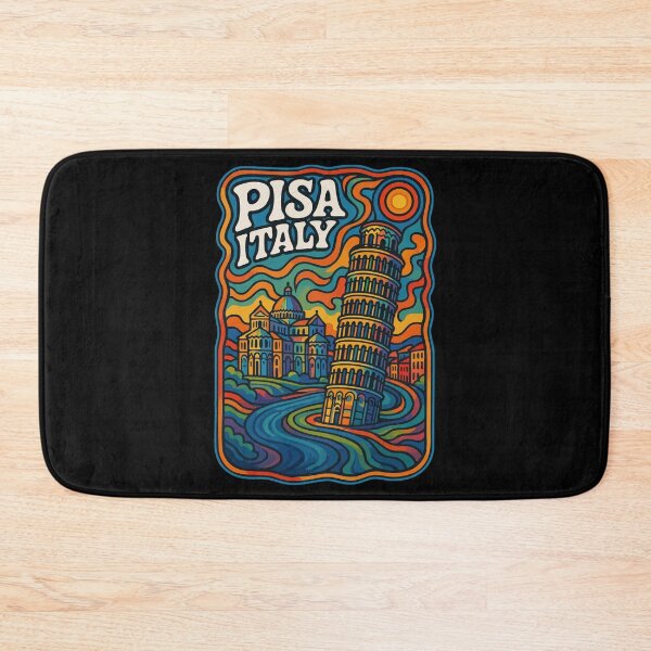 Item preview, Pisa Italy Psychedelic Trippy Art Travel designed and sold by TomFrontierArt.