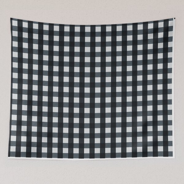 Item preview, Minimalist Black and Charcoal grey Gingham designed and sold by Zaya_art.