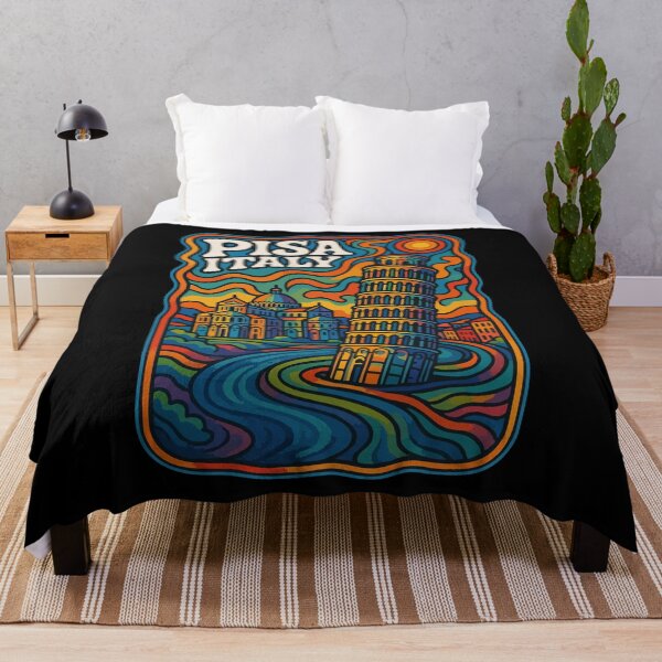 Item preview, Pisa Italy Psychedelic Trippy Art Travel designed and sold by TomFrontierArt.