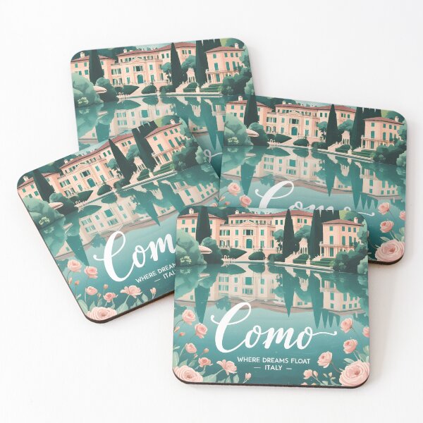 Item preview, Lake Como Dreamy Romantic Travel Poster Italy lago di como designed and sold by MapSoul.