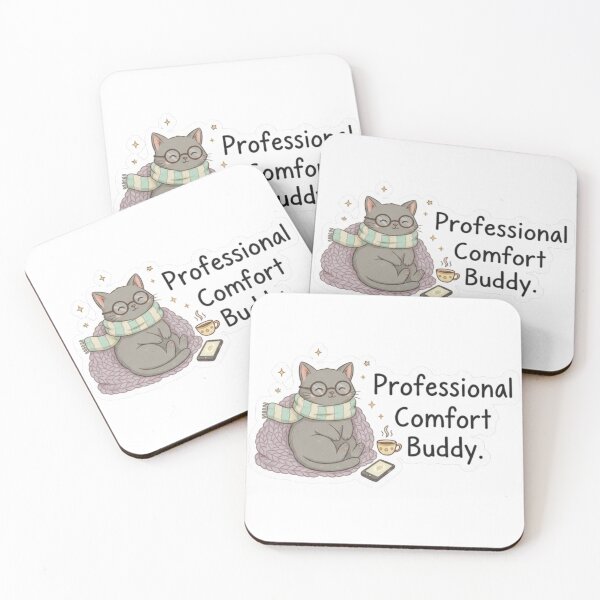 Item preview, Professional Comfort Buddy Cat Sticker - Cozy Hygge Aesthetic & Self-Care Gift designed and sold by Ishqkidua.