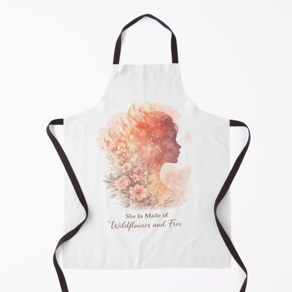 Item preview, She Is Made of Wildflowers and Fire Watercolor Feminine Empowerment Art designed and sold by Nusha Creations.