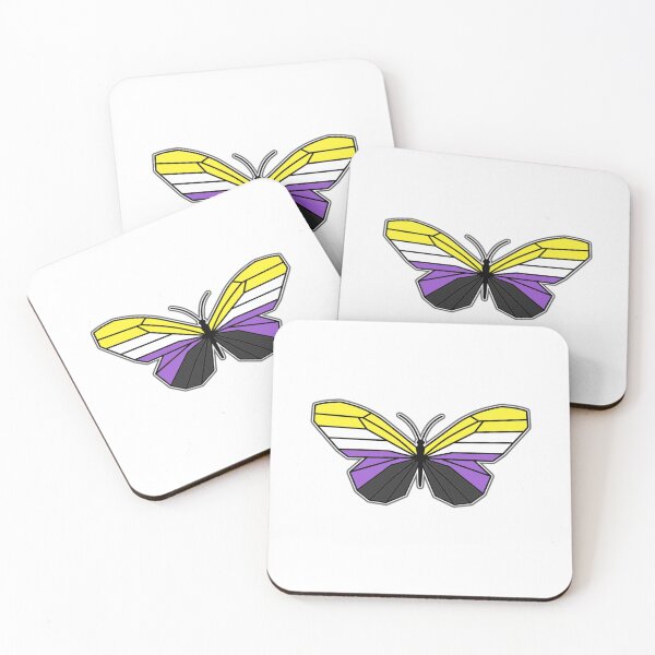 Item preview, Non-binary Flag Butterfly designed and sold by ProgressiveDesignsUK.