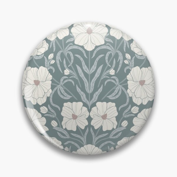 Item preview, Green Retro Boho flowers - cottagecore peonies - Pastel Floral designed and sold by sorbetedelimon.