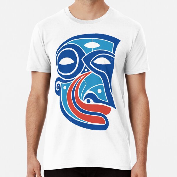 Maske Totem Wassergeist Kobold Premium T-Shirt