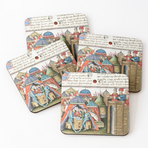Item preview, Knight Cifar Watches the Enemy Camp Play Chess ,Arthurian Legends Medieval Miniature designed and sold by BulganLumini.