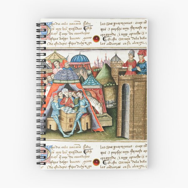 Item preview, Knight Cifar Watches the Enemy Camp Play Chess ,Arthurian Legends Medieval Miniature designed and sold by BulganLumini.