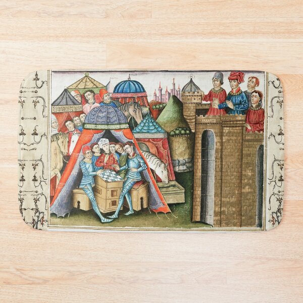 Item preview, Knight Cifar Watches the Enemy Camp Play Chess ,Arthurian Legends Medieval Miniature designed and sold by BulganLumini.