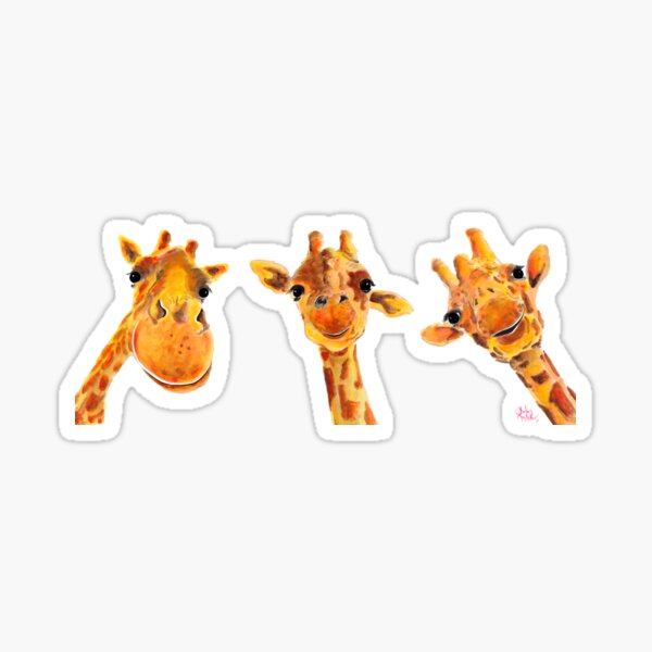 Item preview, GiRaFFe Zoo ANiMaL PRiNTS 'GooD FRieNDS ' BY SHiRLeY MaCARTHuR designed and sold by Shirley MacArthur Limited.