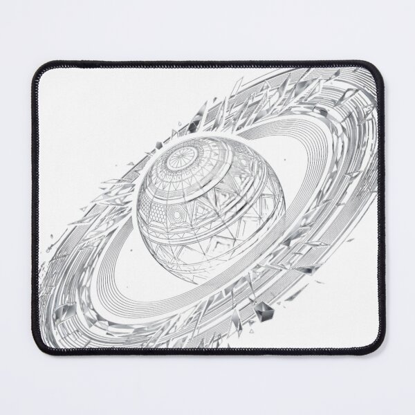 Item preview, Geometric Saturn - Celestial Line Art Planet designed and sold by Line & Shade.