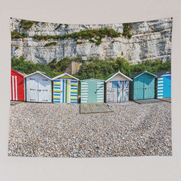 Item preview, Beach Huts on the Shoreline in Beer, Devon designed and sold by Paul Thompson Photography.