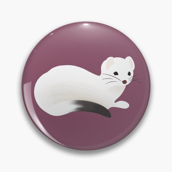 Item preview, White Ferret // designed and sold by Art by Maria Milenova.