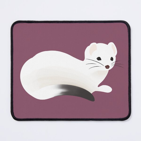 Item preview, White Ferret // designed and sold by Art by Maria Milenova.