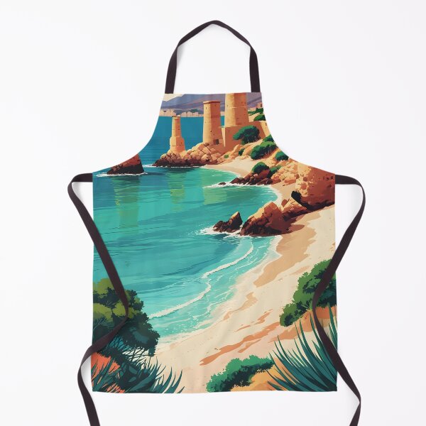 Item preview, Sardinia Crystal Sea Vintage Italia Dreamy Romantic Travel Poster Italy designed and sold by MapSoul.