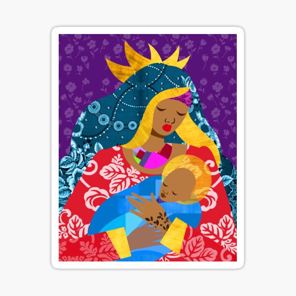 Virgin Mary and Child Sticker