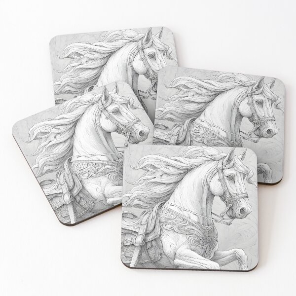 Item preview, Ornate Rocking Horse Vintage Gothic Linework designed and sold by Shoot-The-Moon.