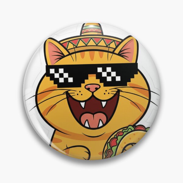 Item preview, Funny Taco Cat Meme - Thug Life Ginger Cat with Sombrero designed and sold by zakman02.