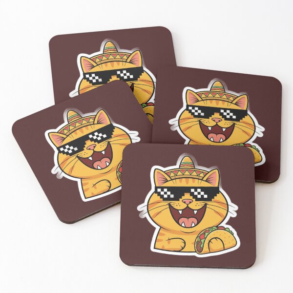 Item preview, Funny Taco Cat Meme - Thug Life Ginger Cat with Sombrero designed and sold by zakman02.