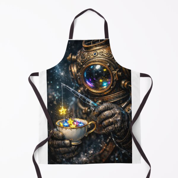 Item preview, Steampunk Cosmic Diver: Fishing for Stars in a Teacup designed and sold by Green Seeker.
