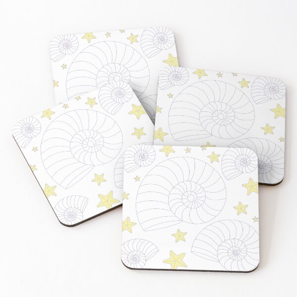 Item preview, Lavender Nautilus Shell Pattern – Coastal Ocean Minimalist Seashell & Starfish Aesthetic Design designed and sold by SurfaceLab.