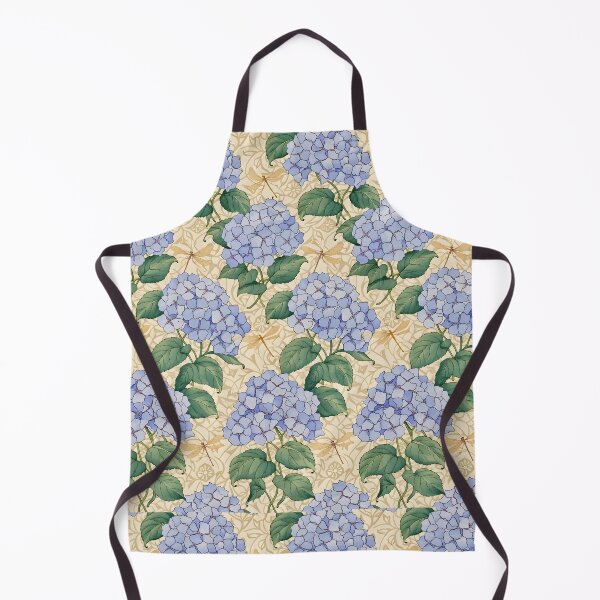 Item preview, Art Nouveau Hydrangea Pattern with Dragonflies – Vintage Botanical Floral Design designed and sold by EmiliaBassano.