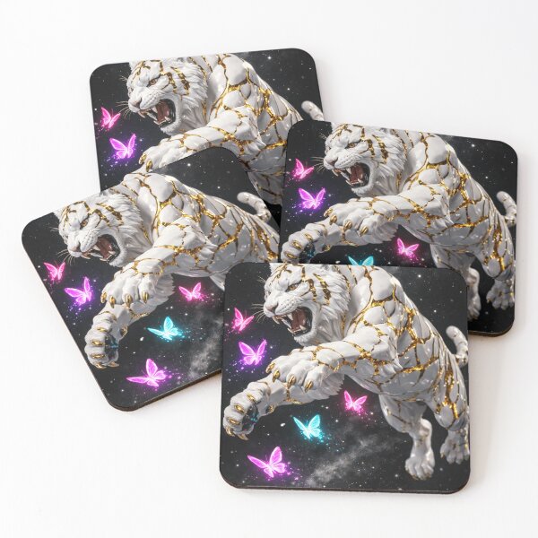Item preview, Kintsugi Porcelain Tiger: Celestial Golden Pounce designed and sold by Green Seeker.